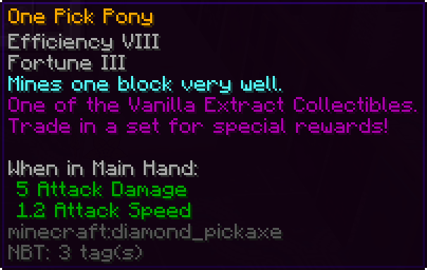 One Pick Pony Tooltip