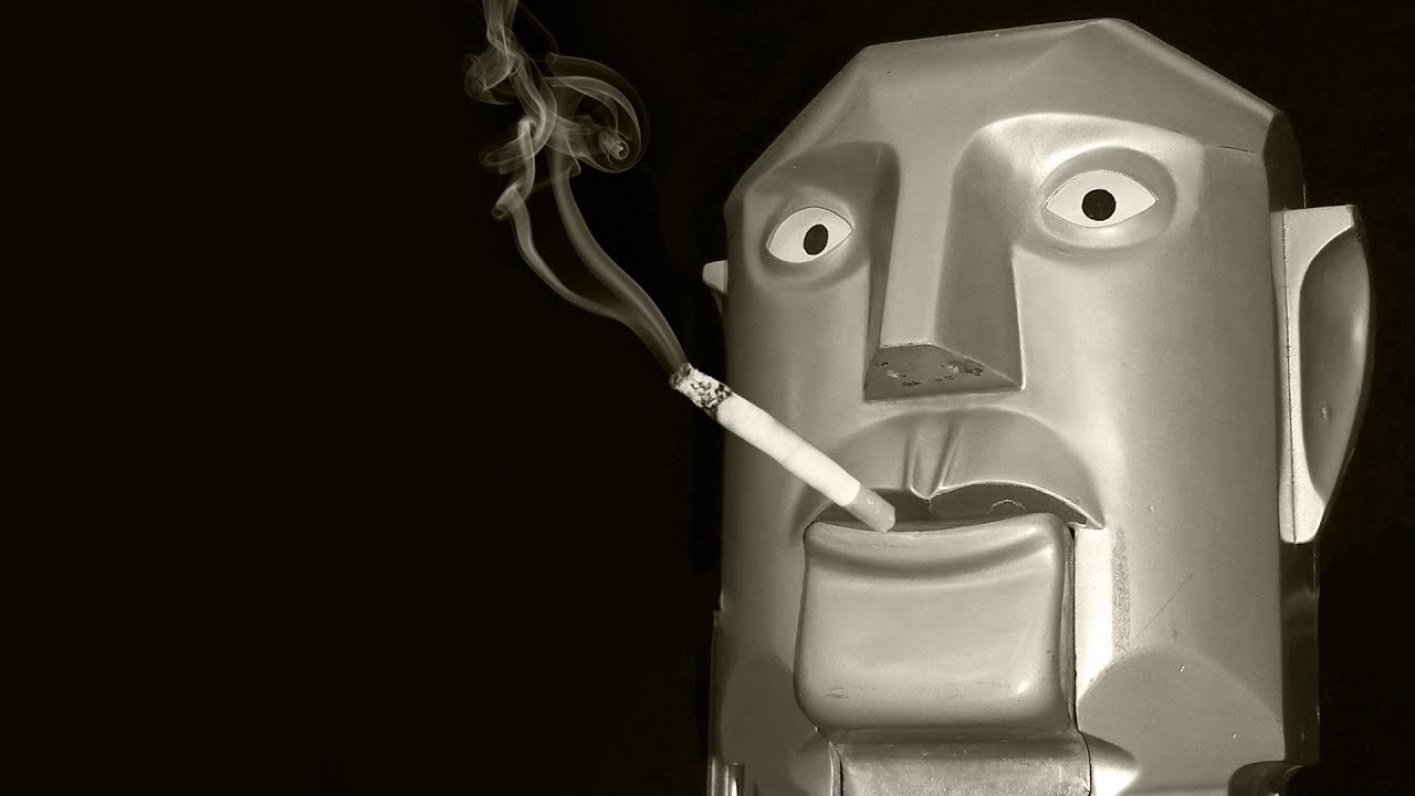 Here's how were doin this shit smoking robot